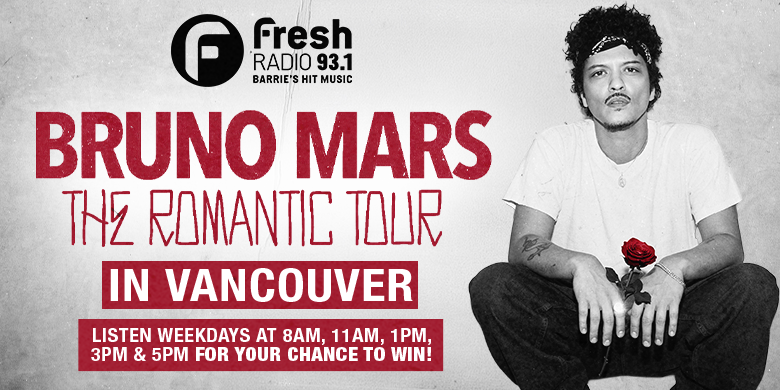 Bruno Mars in Vancouver | 93.1 Fresh Radio